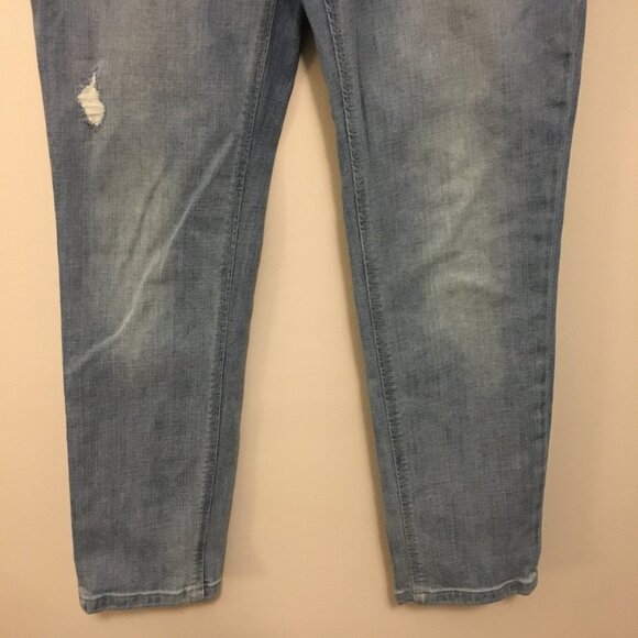 Esprit Blue Slim Fit 98% Cotton Distressed Denim Jeans - Picture 5 of 16